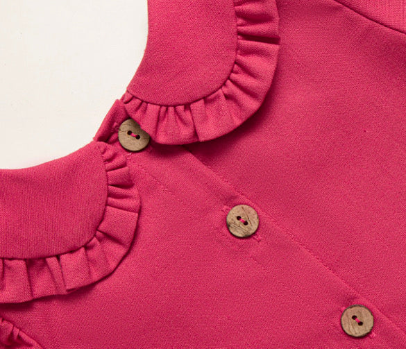 Frill collar long sleeve blouse