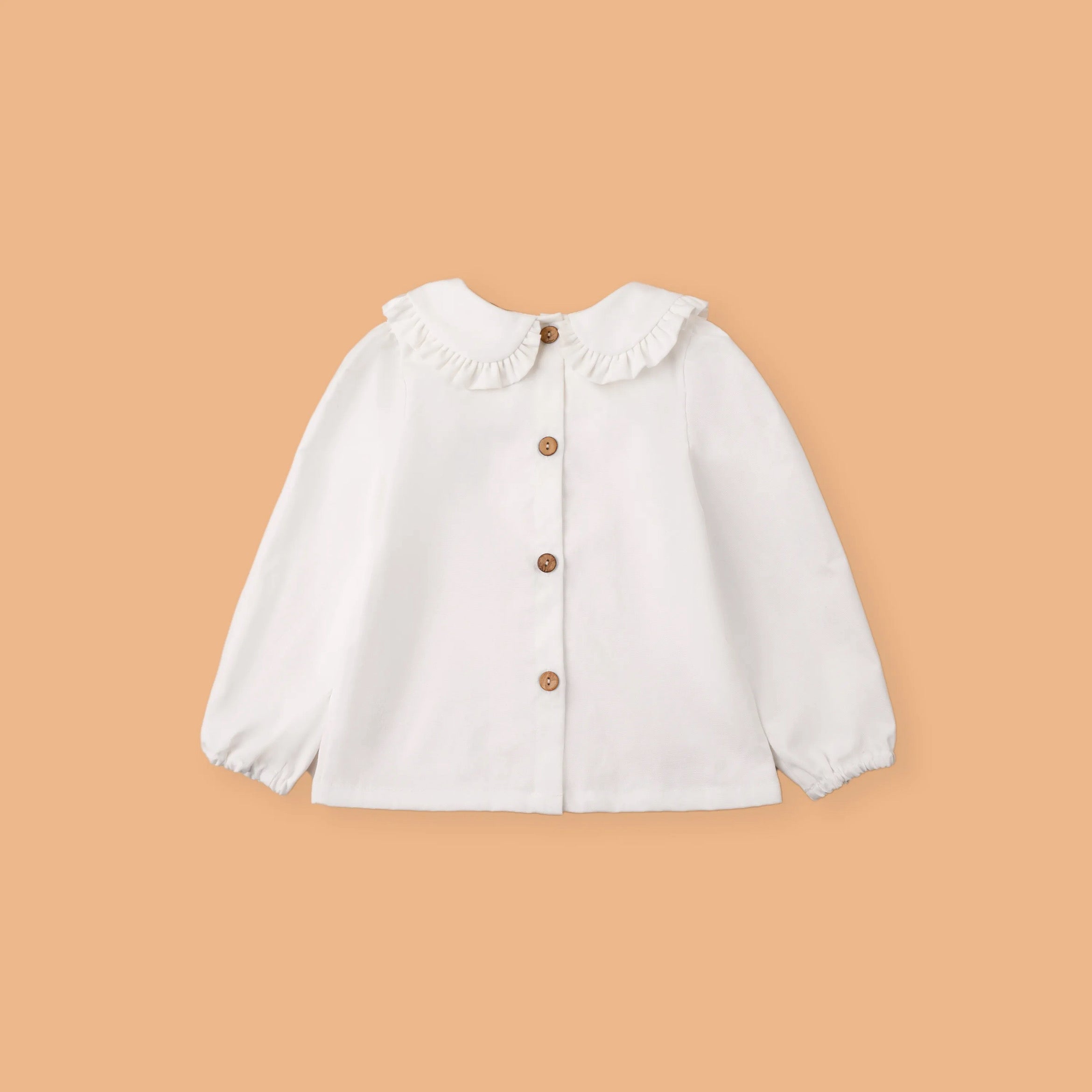 Frill collar long sleeve blouse