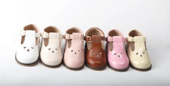 T-bar Velcro fastening shoes