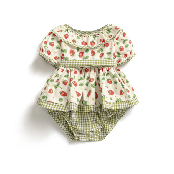 Strawberry fields romper