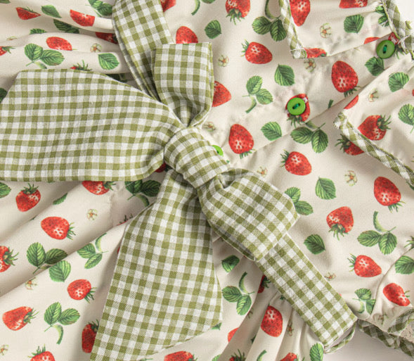 Strawberry fields romper
