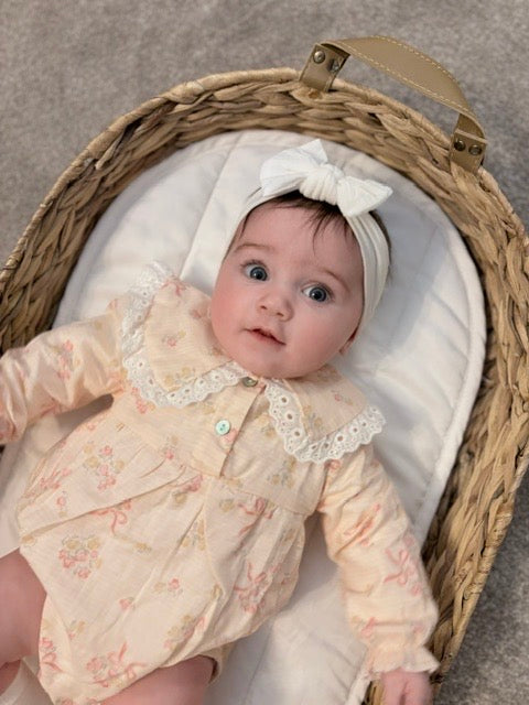 Darling bow lace romper