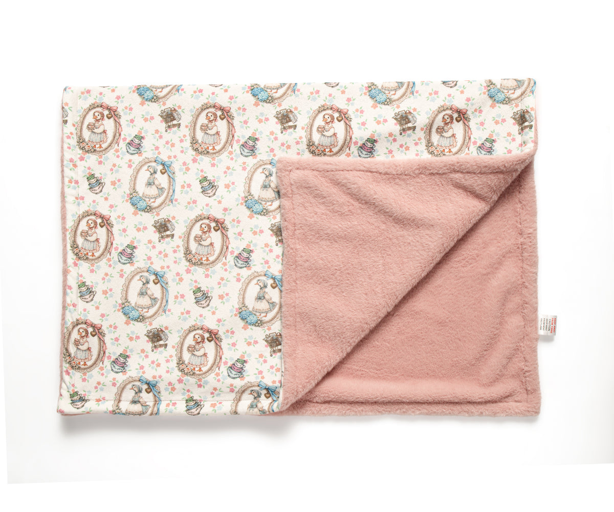 Mother goose fleece lined blanket