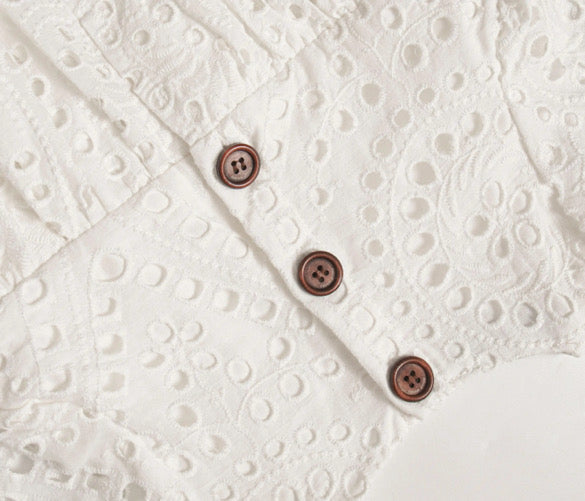 White daise anglaise romper