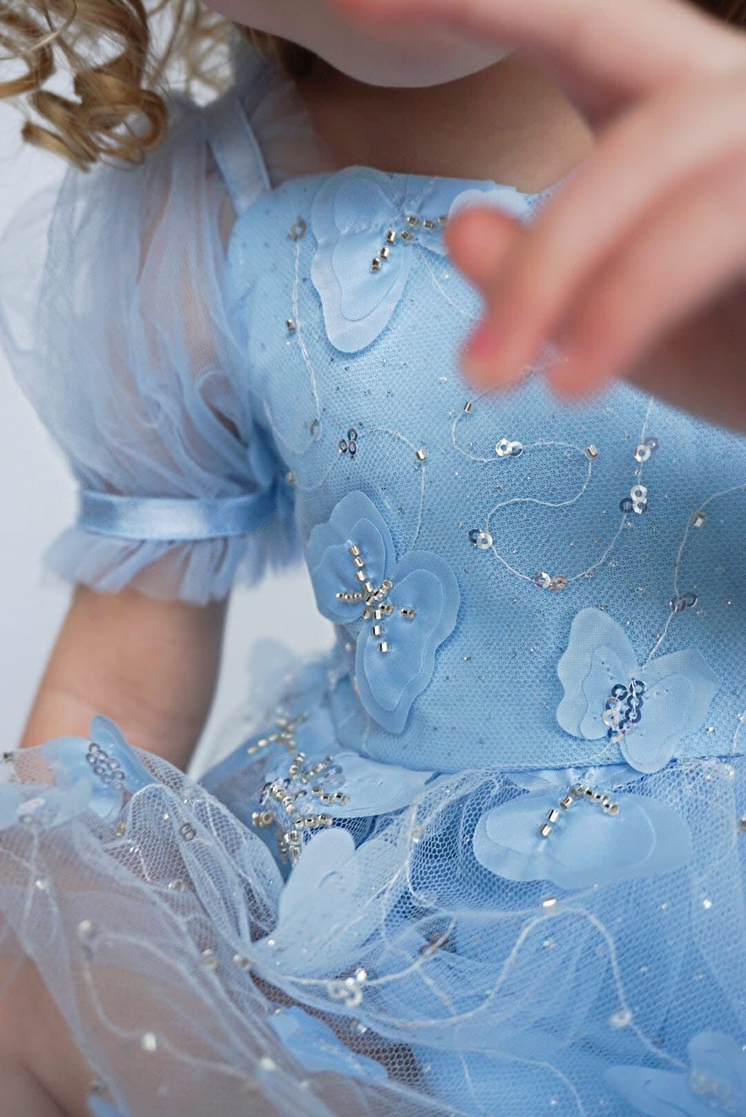 Butterfly kisses romper (blue)