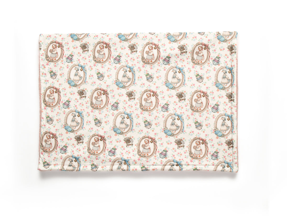 Mother goose fleece lined blanket