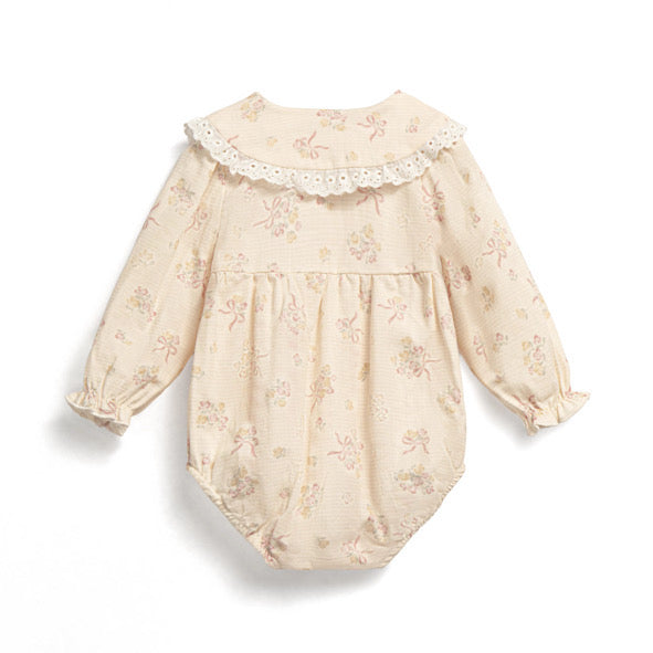 Darling bow lace romper