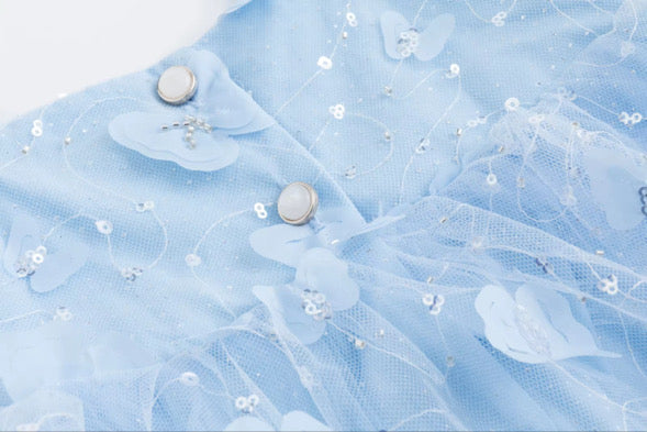 Butterfly kisses romper (blue)