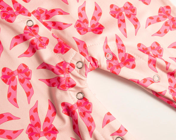 Bows & hearts sleepsuit