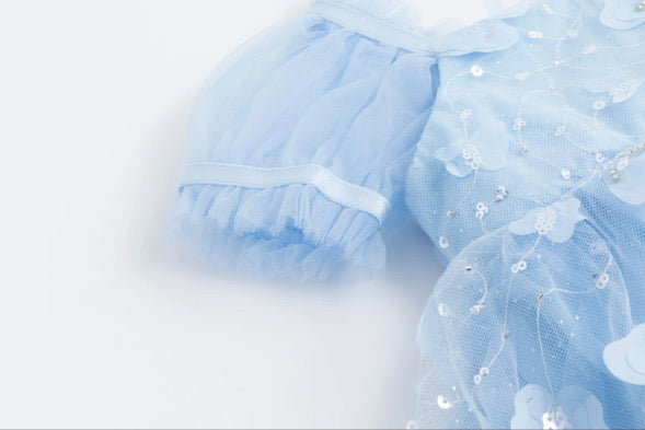 Butterfly kisses romper (blue)