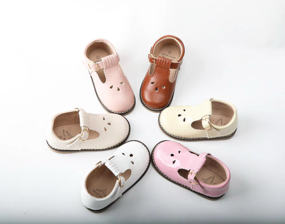 T-bar Velcro fastening shoes