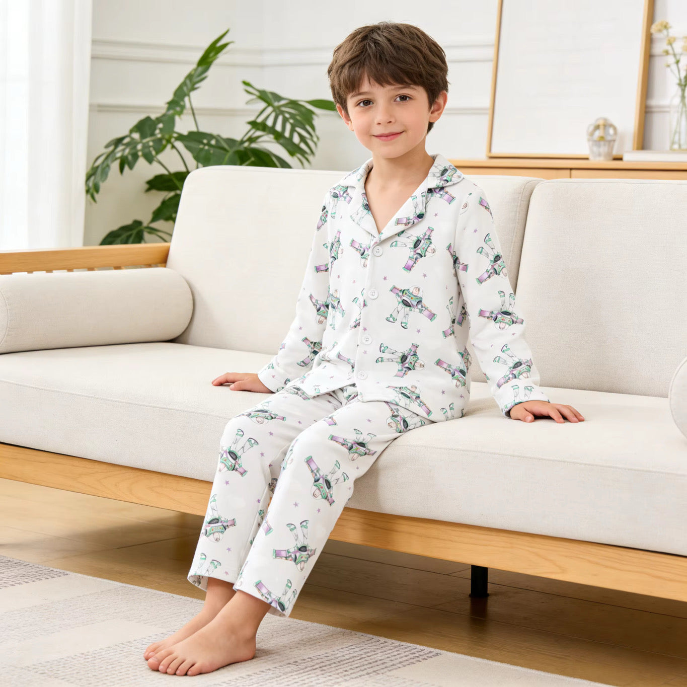 To infinity buttoned pyjamas