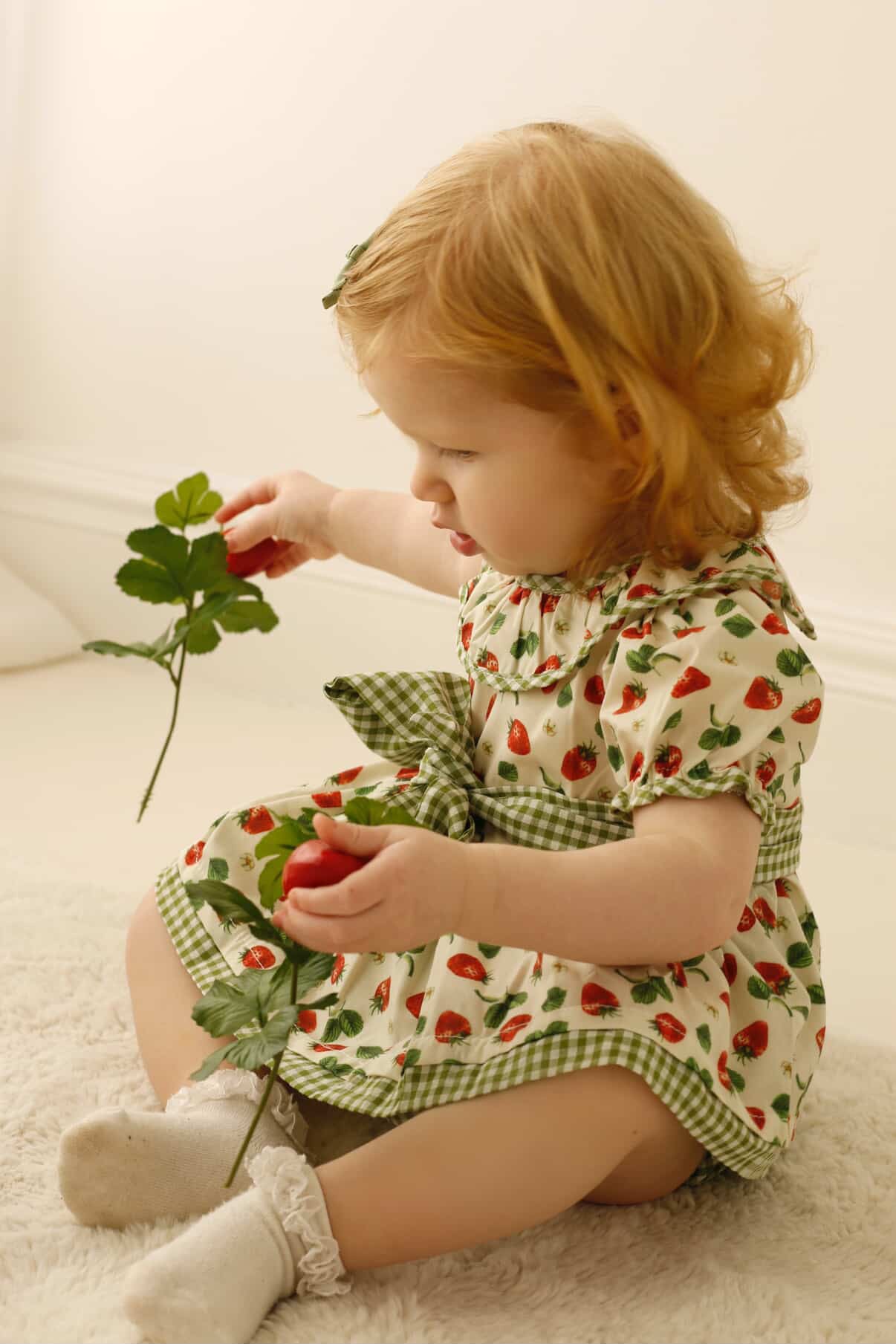 Strawberry fields romper