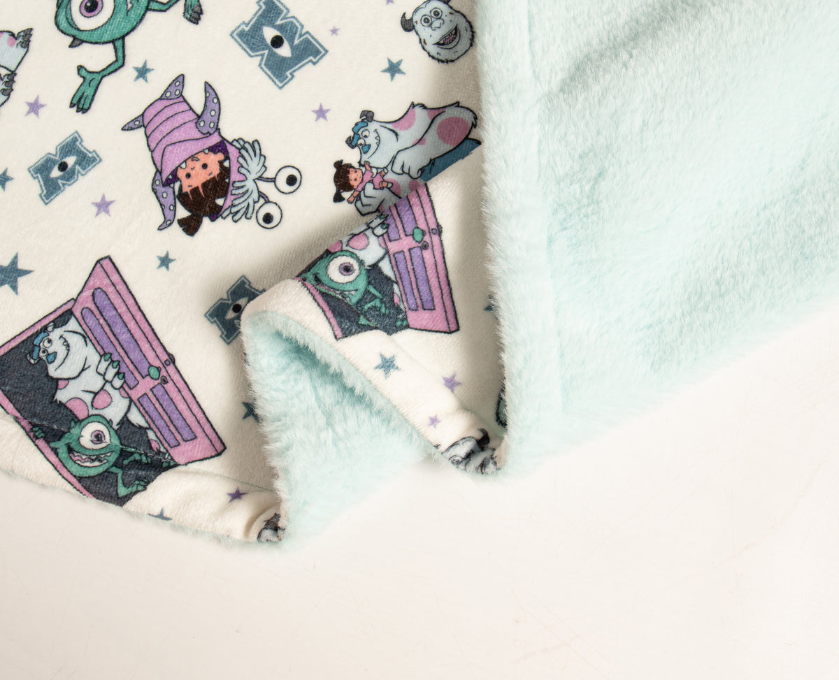 Boo monsters fleece lined blanket