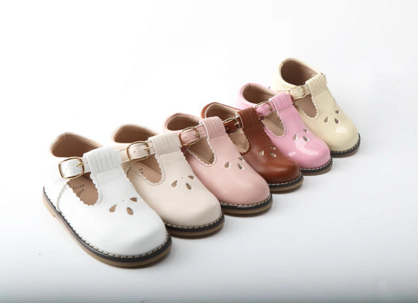 T-bar Velcro fastening shoes