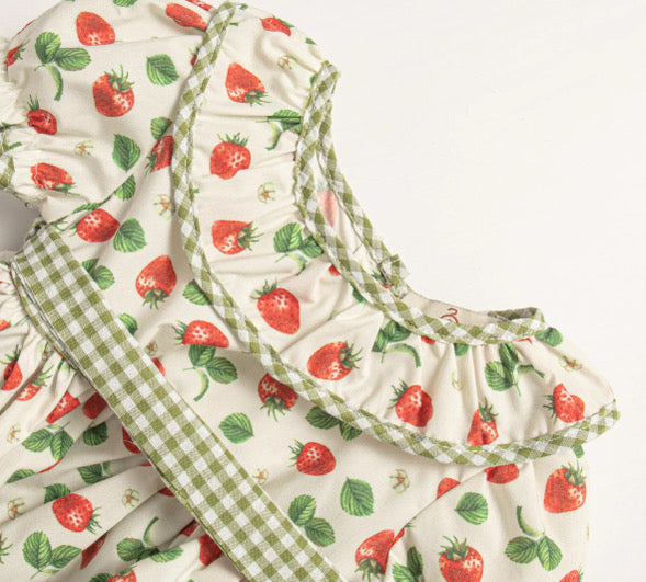 Strawberry fields romper