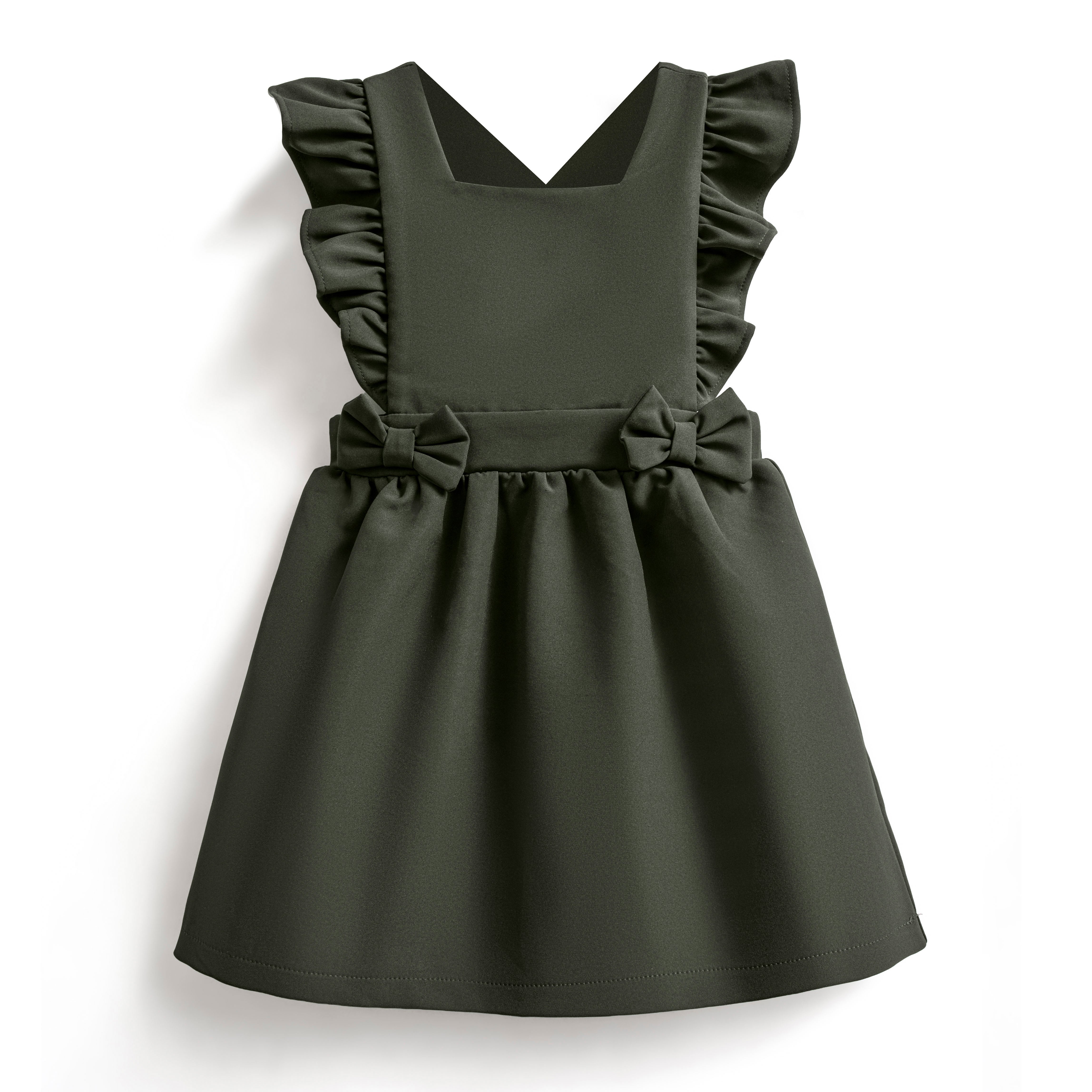 School pinafore bow dress