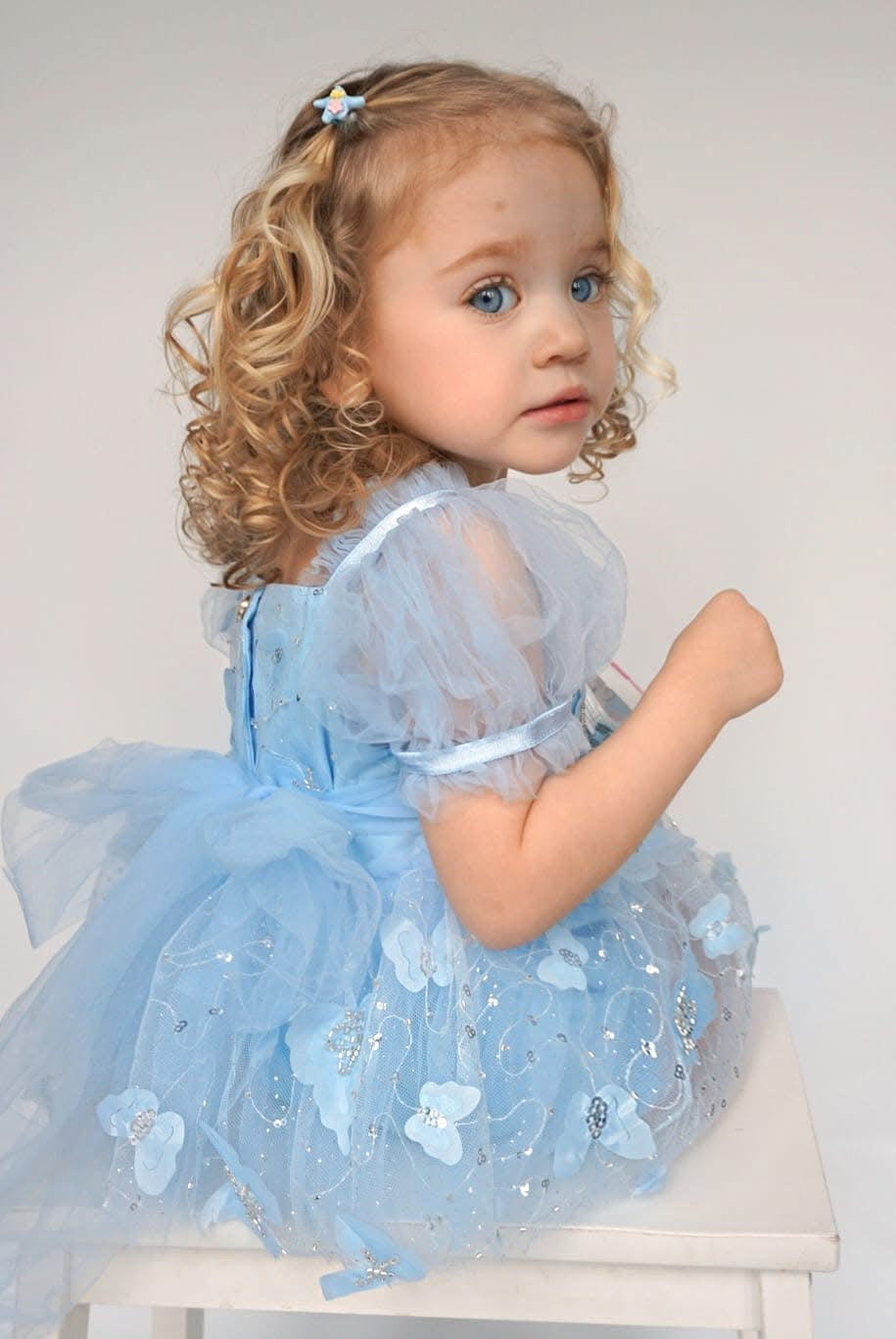 Butterfly kisses romper (blue)