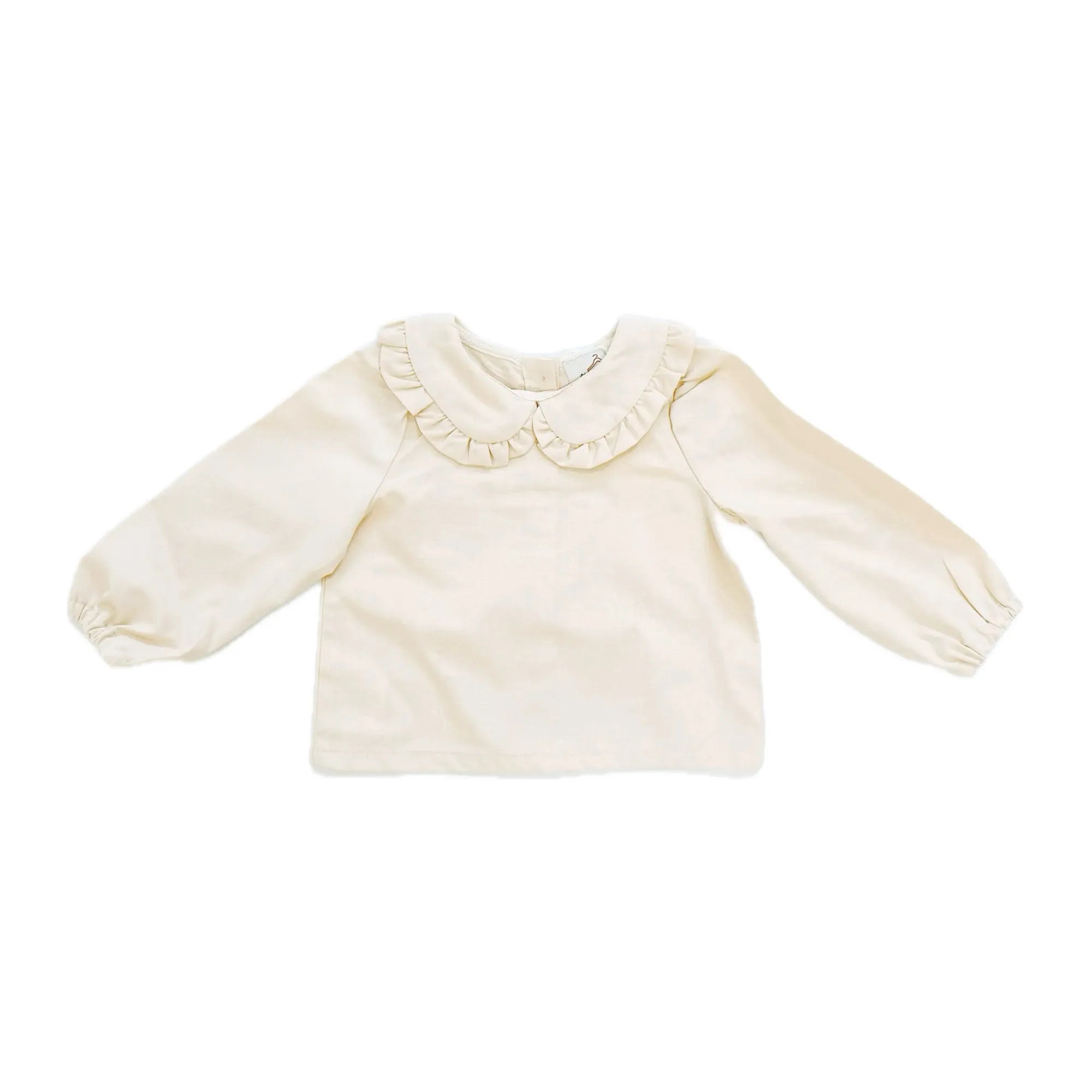 Frill collar long sleeve blouse