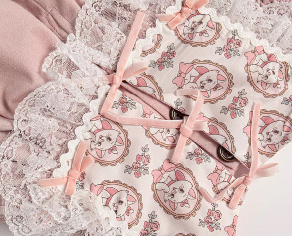 Pink kitty romper