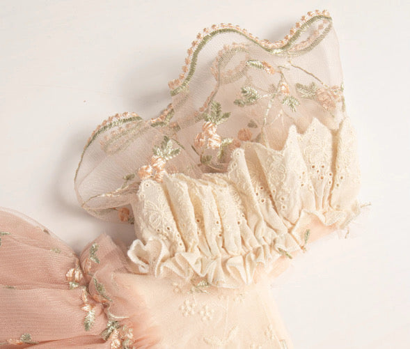 Tear drop lace tie back dress