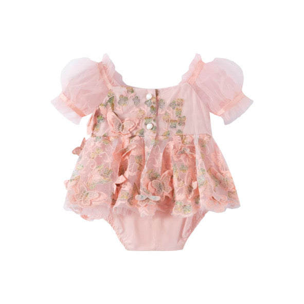 Butterfly kisses romper (pink)