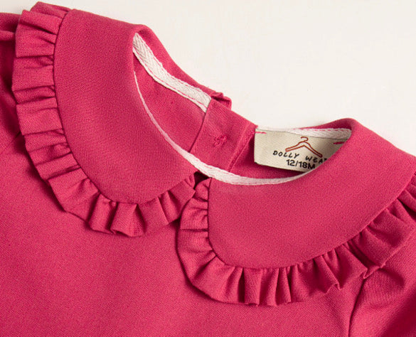 Frill collar long sleeve blouse