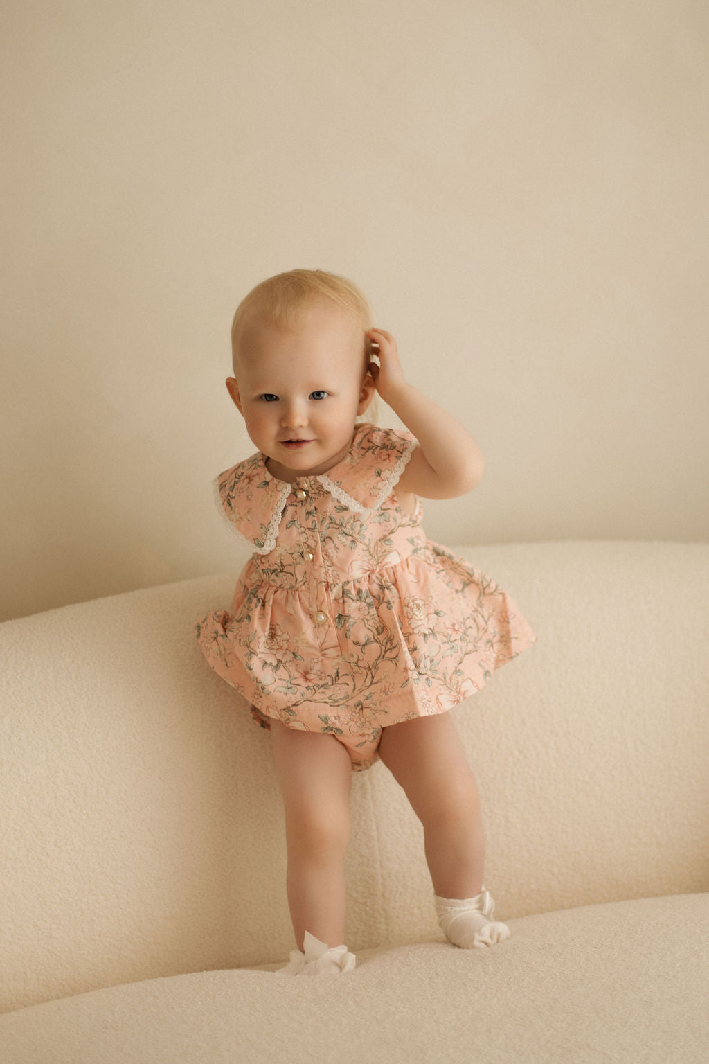 Rose meadow romper