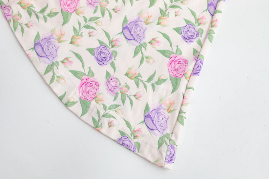 Lilac rose short sleeve dress