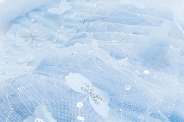 Butterfly kisses romper (blue)