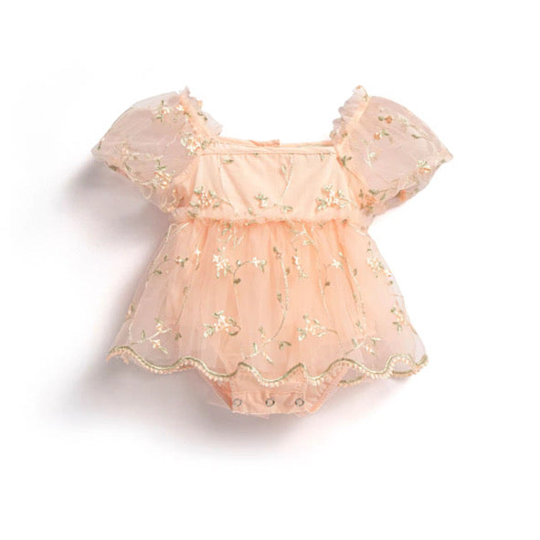 Tear drop lace romper