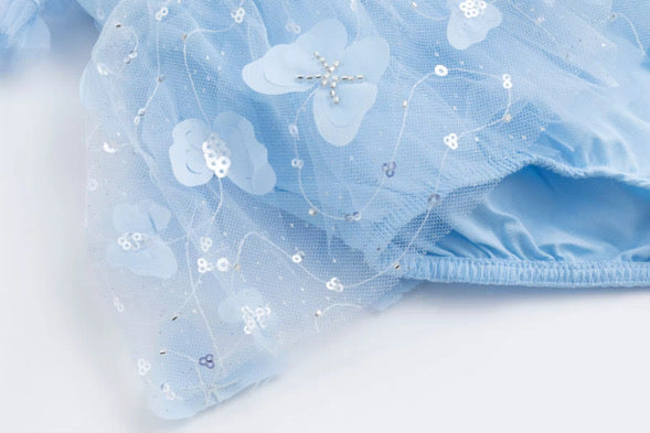 Butterfly kisses romper (blue)