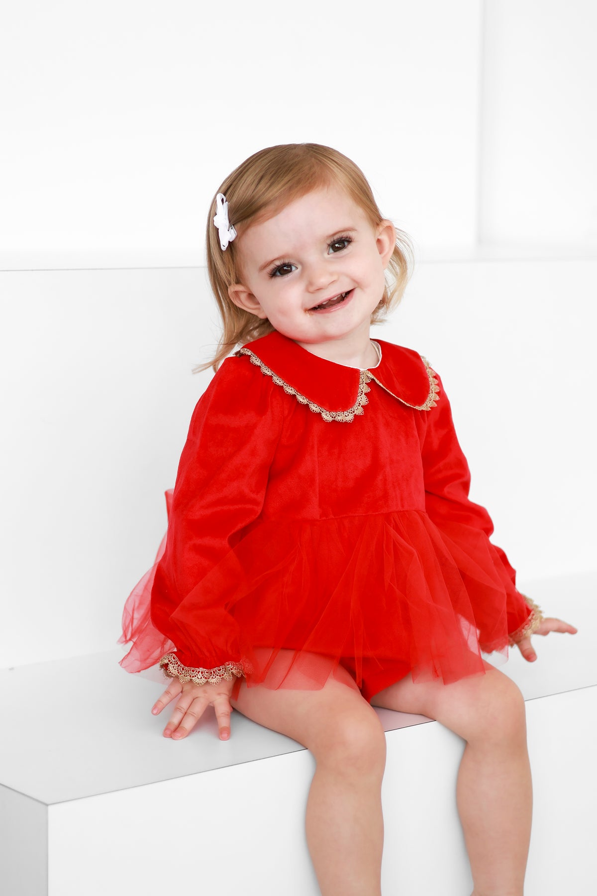 Scarlett Noel tie back tutu romper