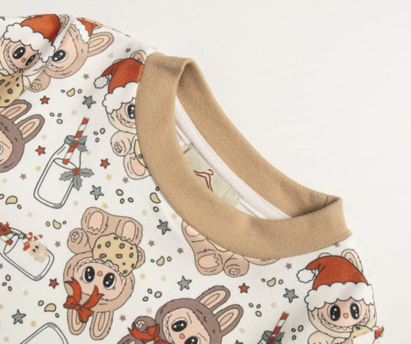 Monsters Christmas cookies & milk unisex pyjamas