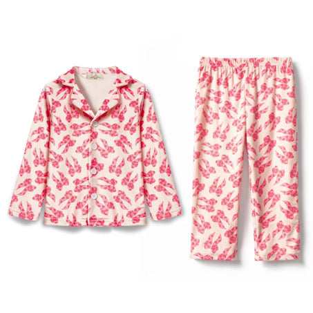 Bows & hearts buttoned pyjamas