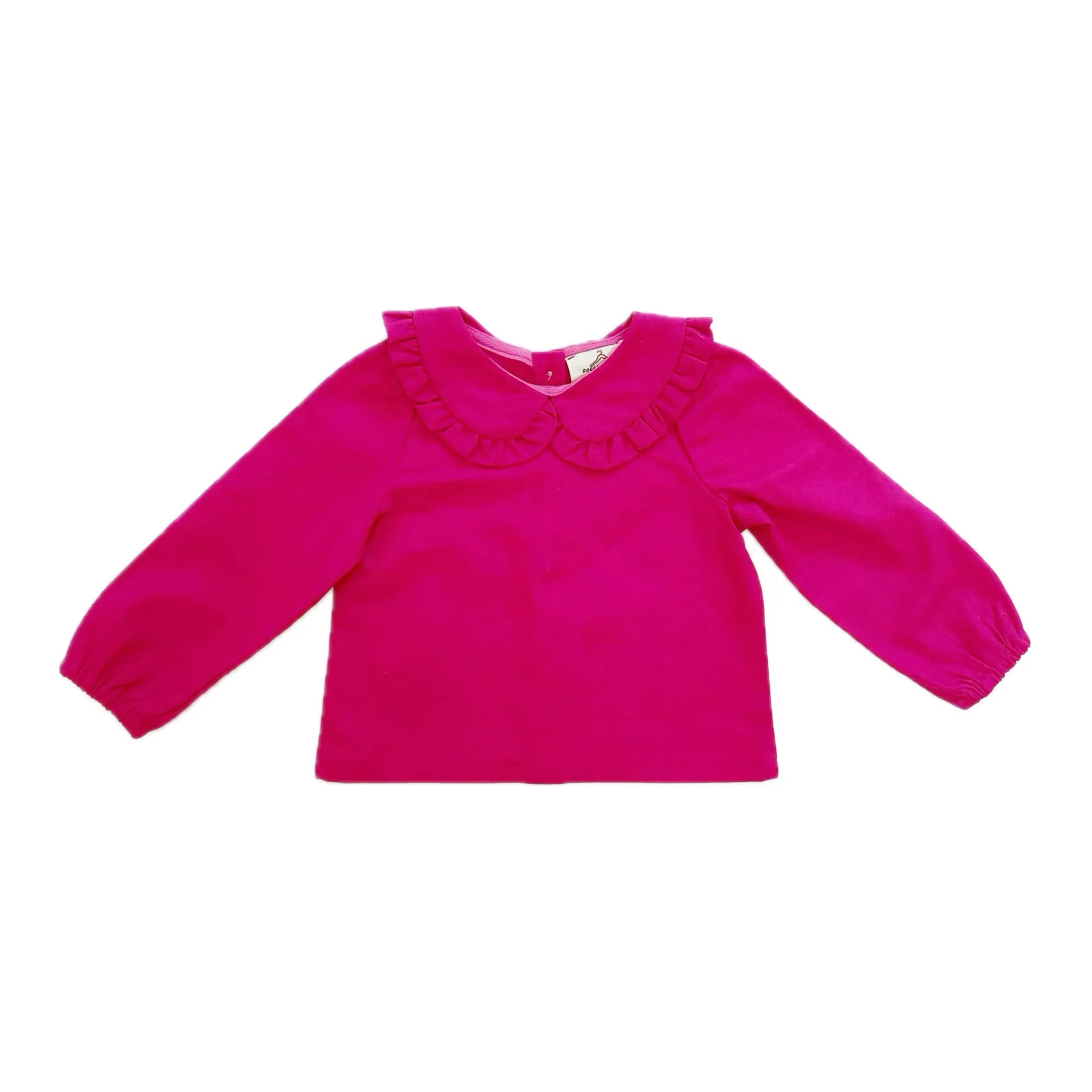 Frill collar long sleeve blouse