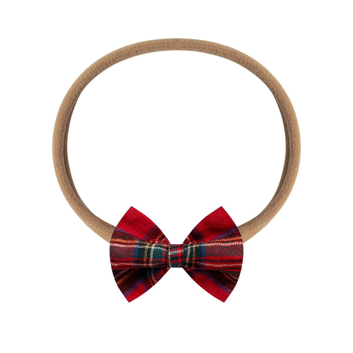 Ruby tartan hair accessory