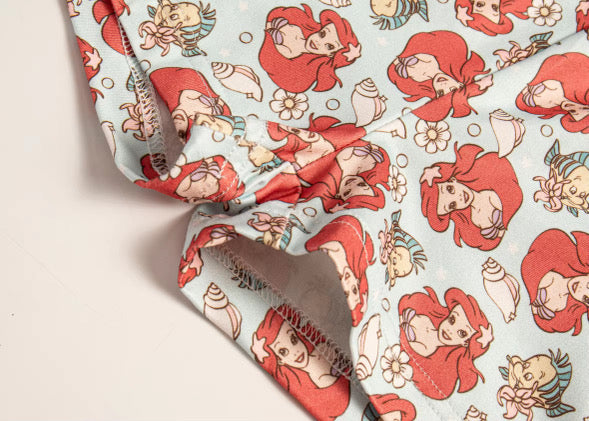 Mermaid shell pyjamas shorts set