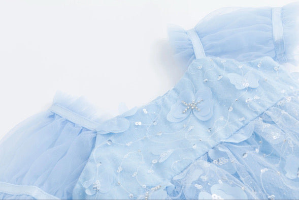 Butterfly kisses romper (blue)