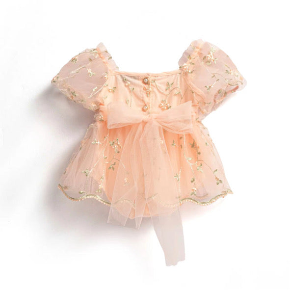 Tear drop lace romper