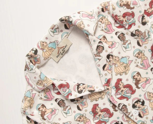 Girl gang Christmas buttoned pyjamas