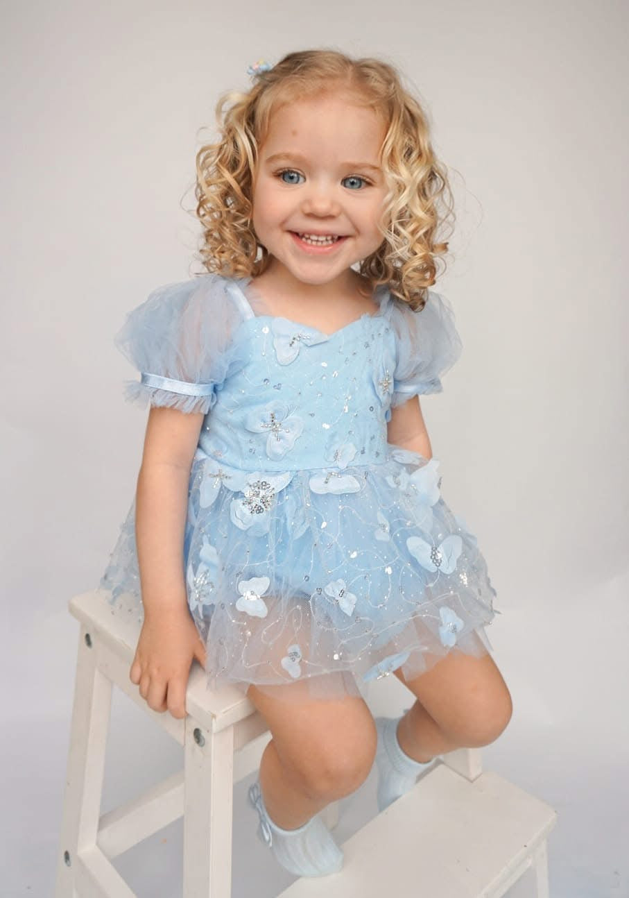 Butterfly kisses romper (blue)