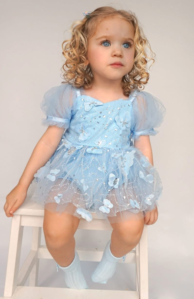 Butterfly kisses romper (blue)