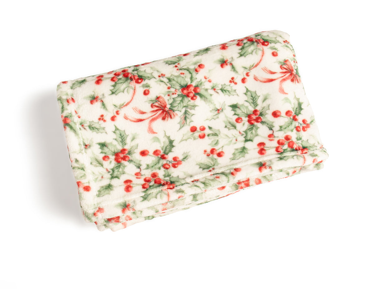 Holly berry blanket