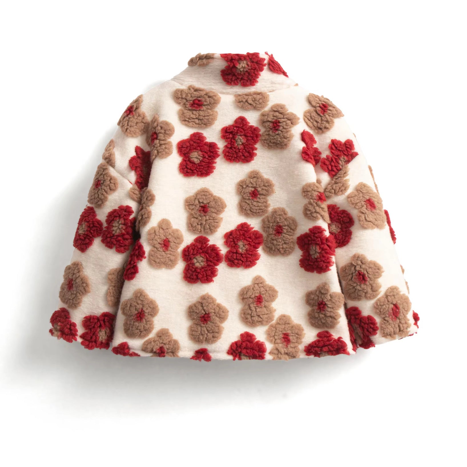 Red floral teddy jacket
