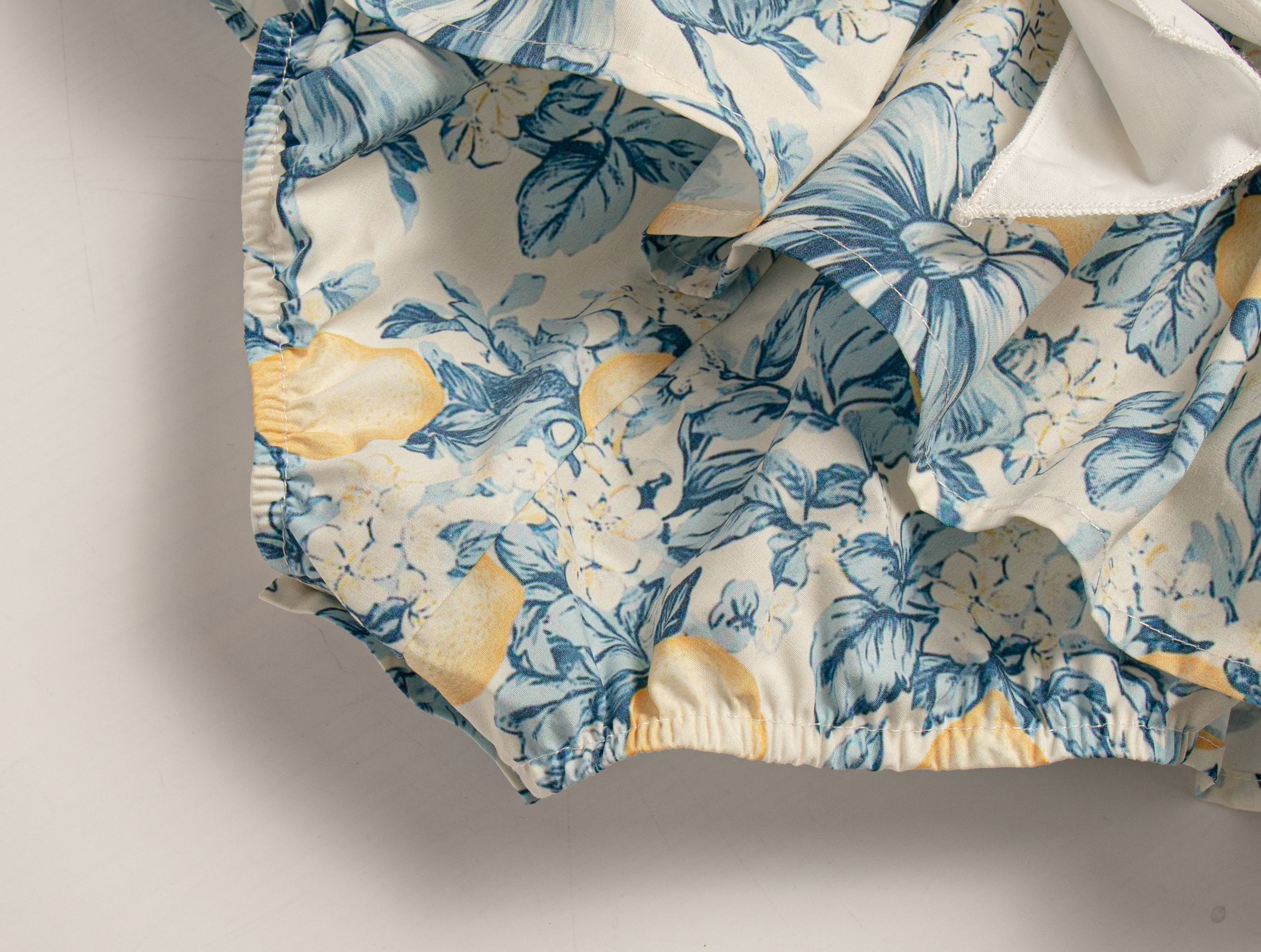 Lemon fields tie back romper