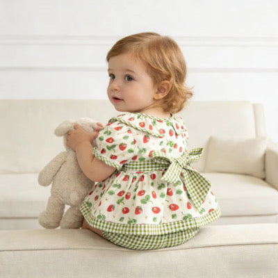 Strawberry fields romper