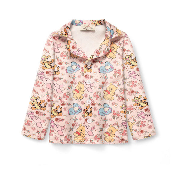 Bear and piglet buttoned pyjamas
