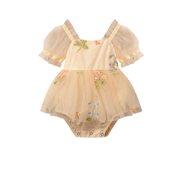 Floral daise tulle romper
