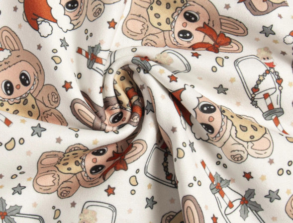 Monsters Christmas cookies & milk unisex pyjamas